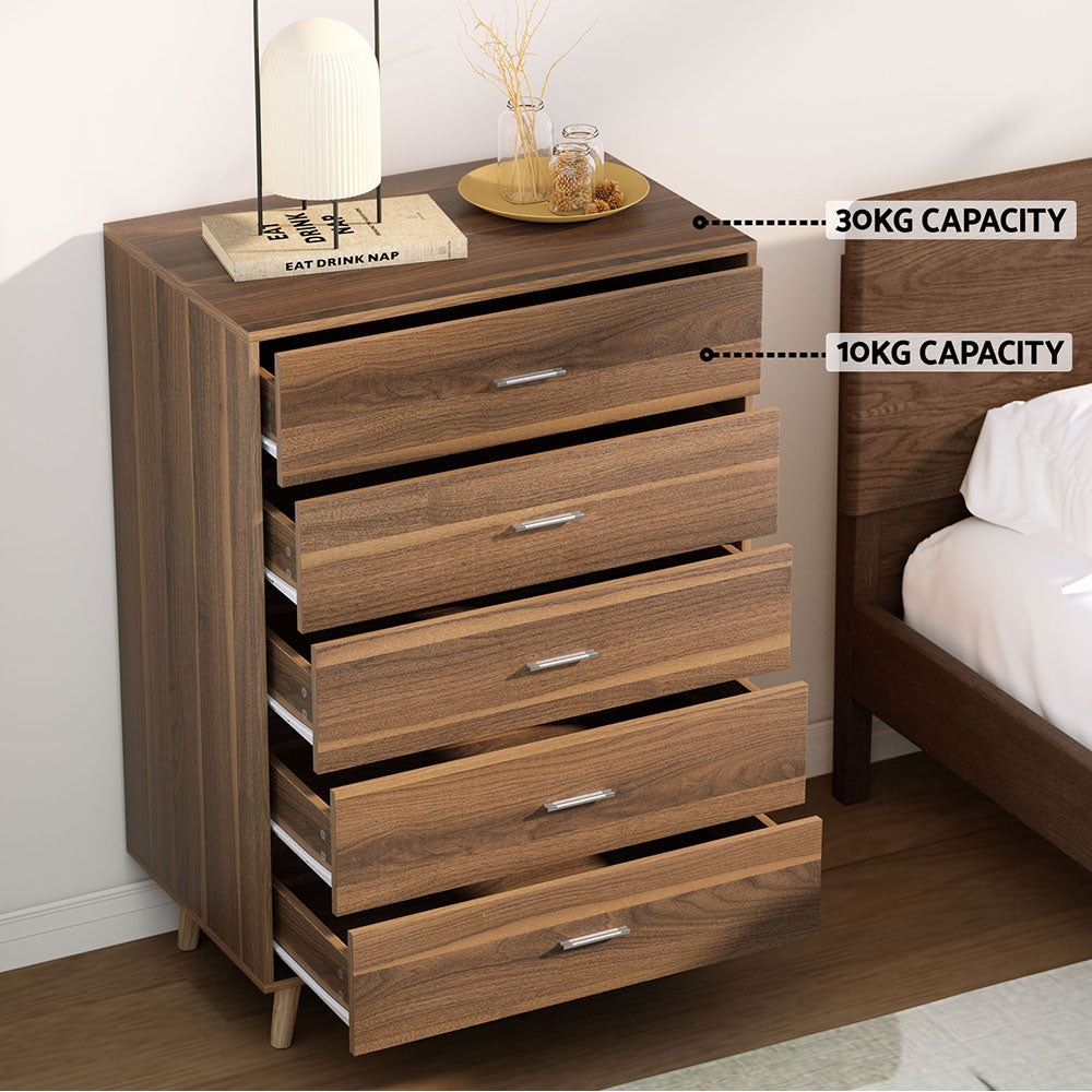 Marlook 5 Chest of Drawers - MIRI Walnut