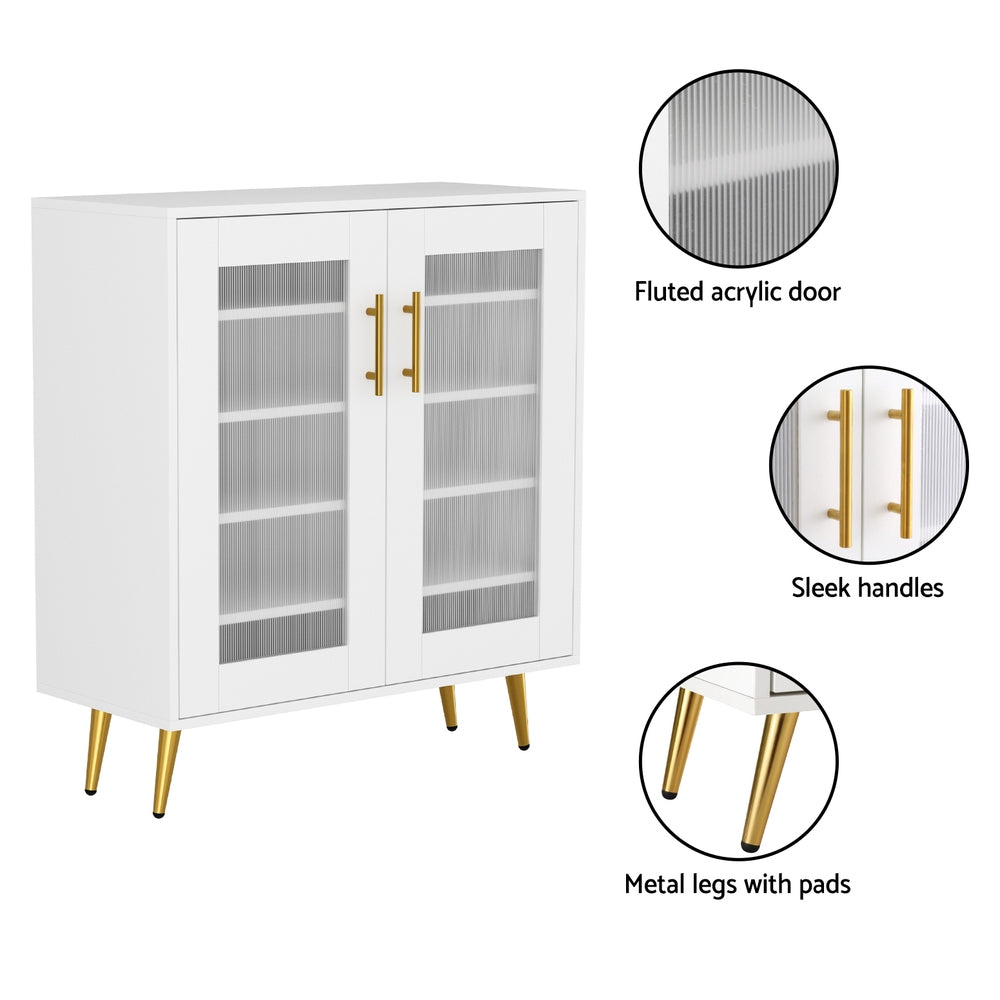 Marlook Shoe Rack 5-tier 20 Pairs Storage LED Light