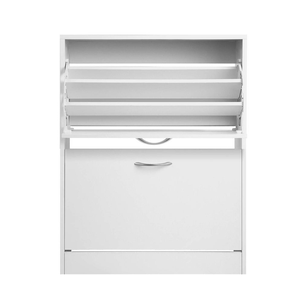 Marlook Shoe Rack Cabinet Adjustable Shelves 24 Pairs White Iris