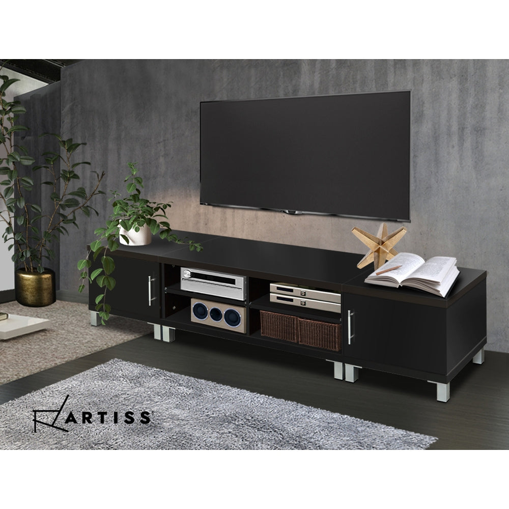 Marlook TV Cabinet Entertainment Unit 190cm Black Danson