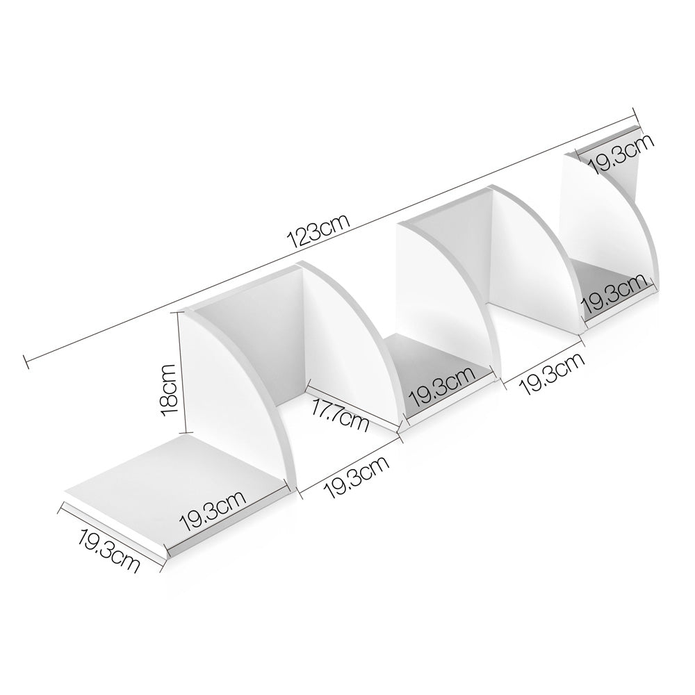 Marlook Wall Shelf Corner Floating 5-Tier White