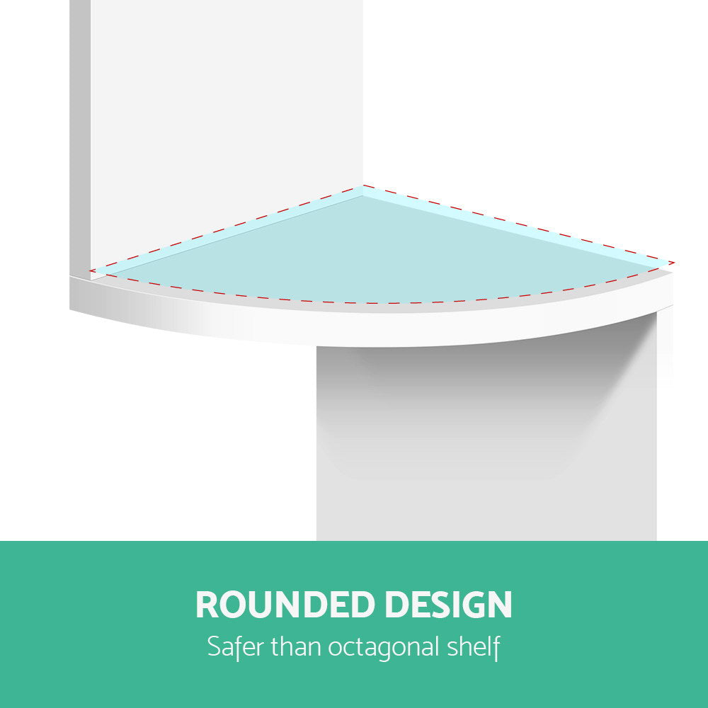Marlook Wall Shelf Corner Floating 5-Tier White