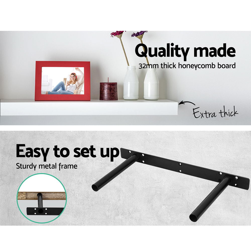 Marlook Floating Wall Shelf Set of 3 White
