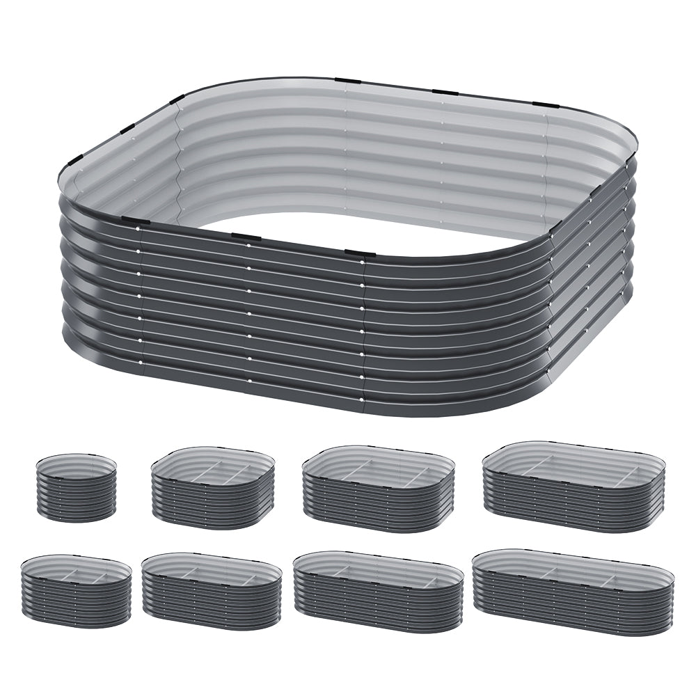 Marlook Garden Bed 9 In 1 Modular Planter Box Raised Container Galvanised