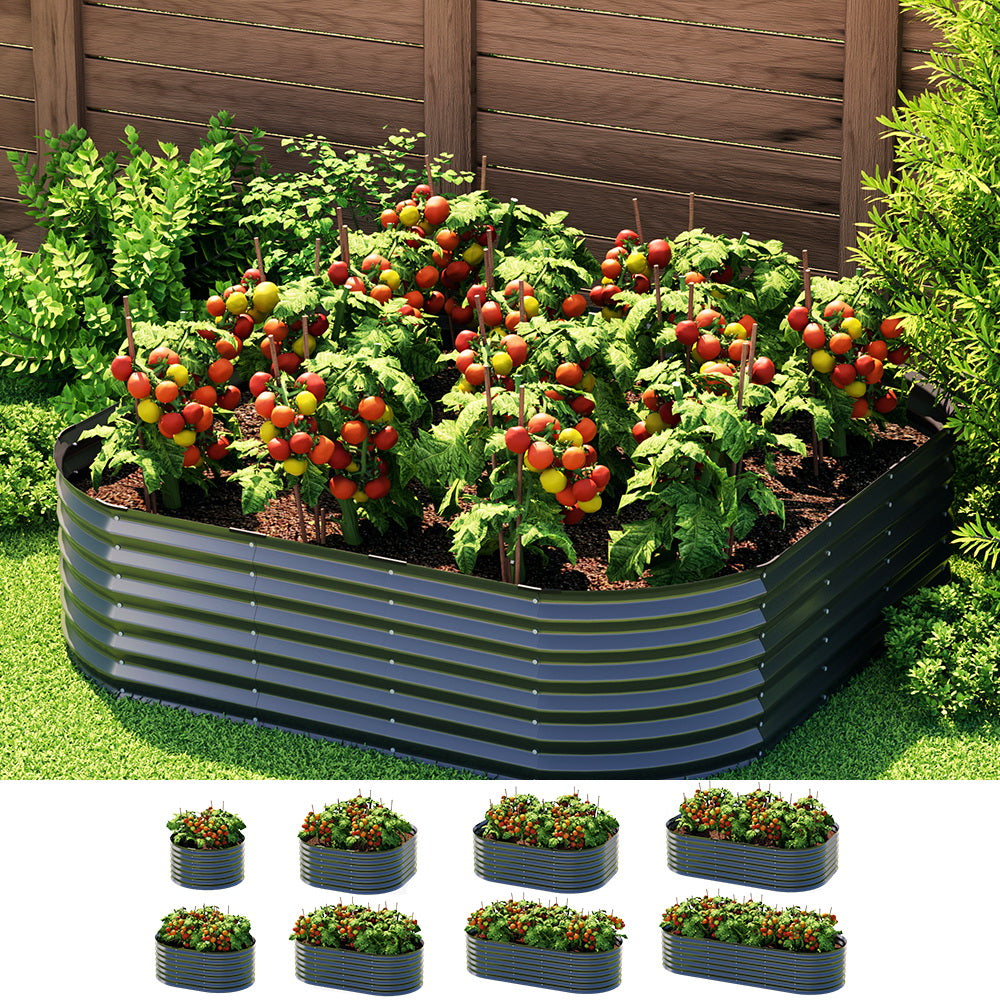 Marlook Garden Bed 9 In 1 Modular Planter Box Raised Container Galvanised