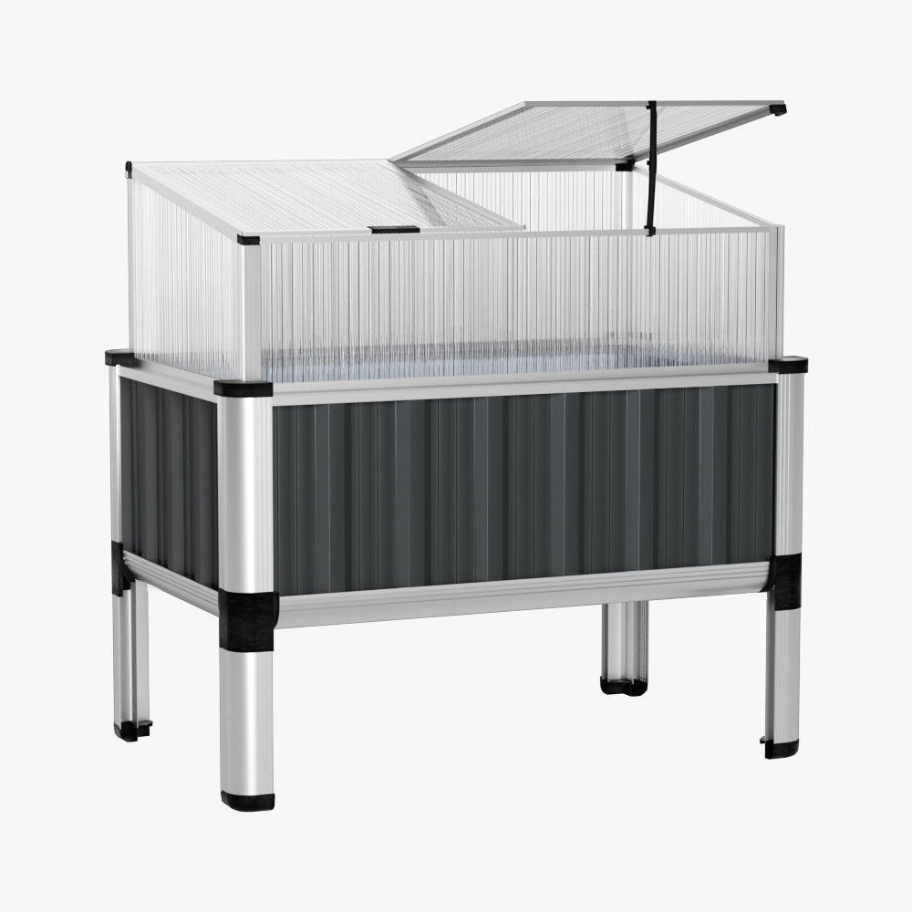 Marlook Garden Bed 80x49x74cm Greenhouse Planter Box Raised Galvanised Herb