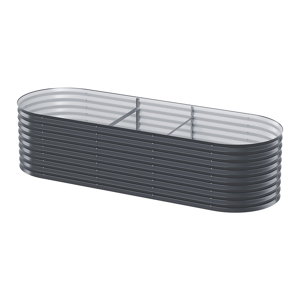 Marlook Garden Bed 240X80X56cm Oval Planter Box