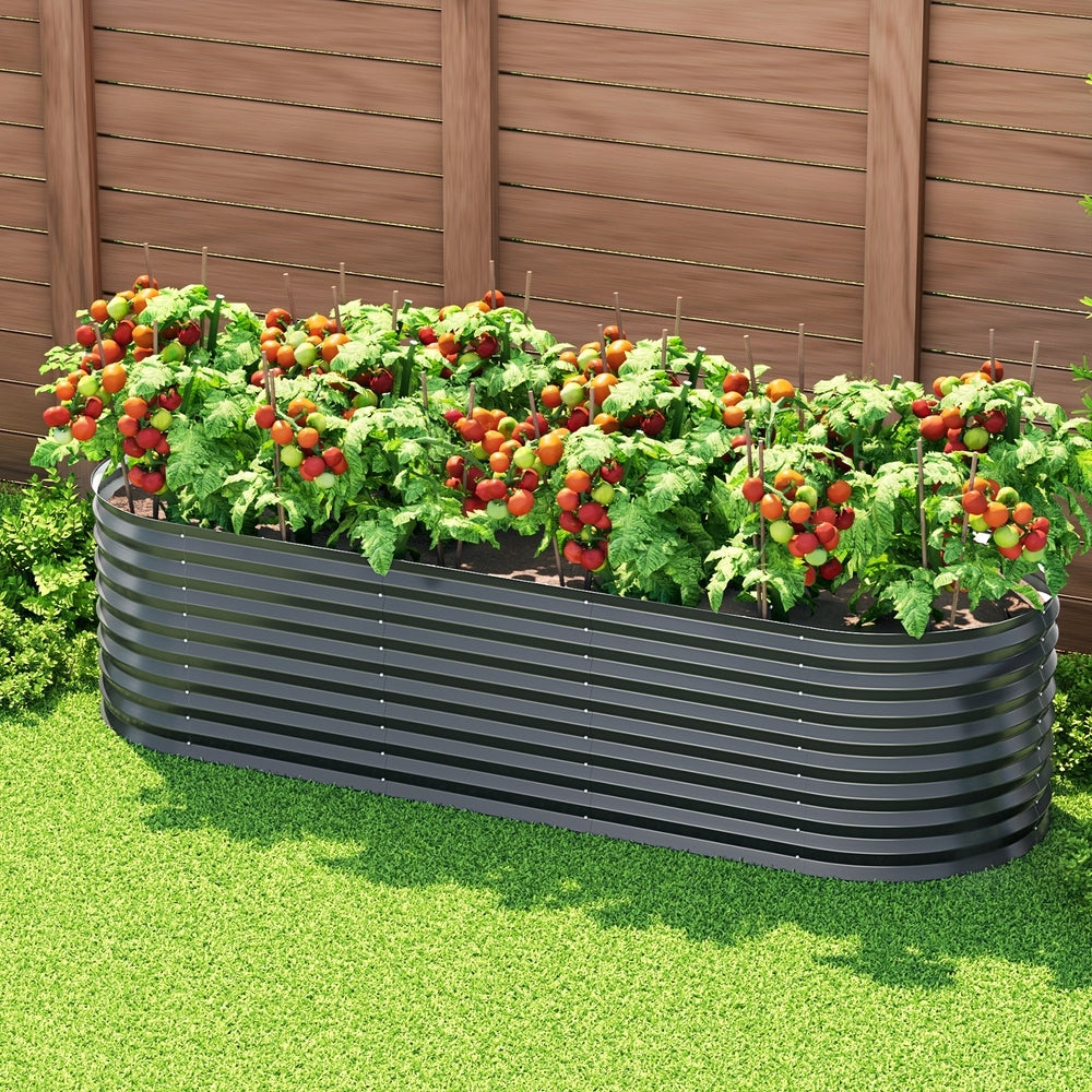 Marlook Garden Bed 240X80X56cm Oval Planter Box