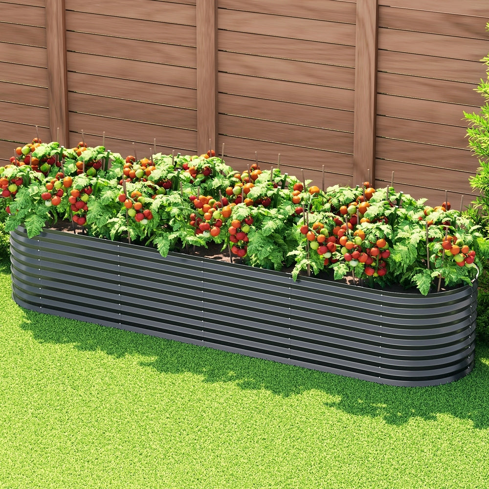 Marlook Garden Bed 320X80X56cm Oval Planter Box