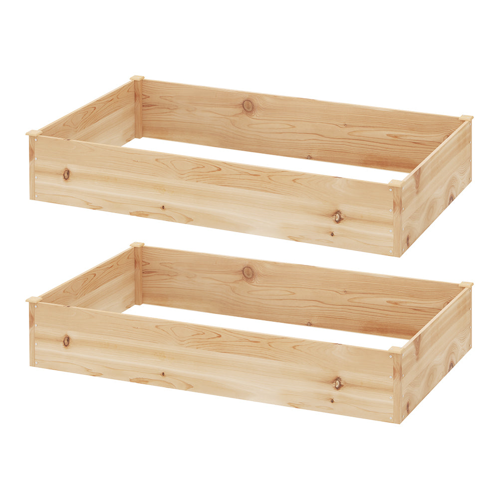 Marlook Garden Bed 150x90x30cm Wooden Planter Box Raised Container Growing