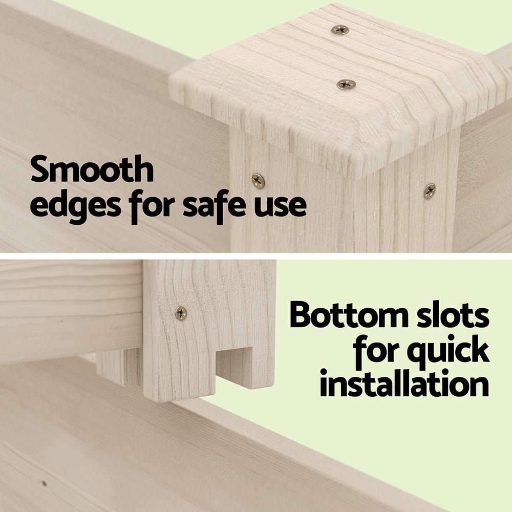 Marlook 3-Tier Wooden Raised Garden Bed Elevated Ground Vegetable Planter Box
