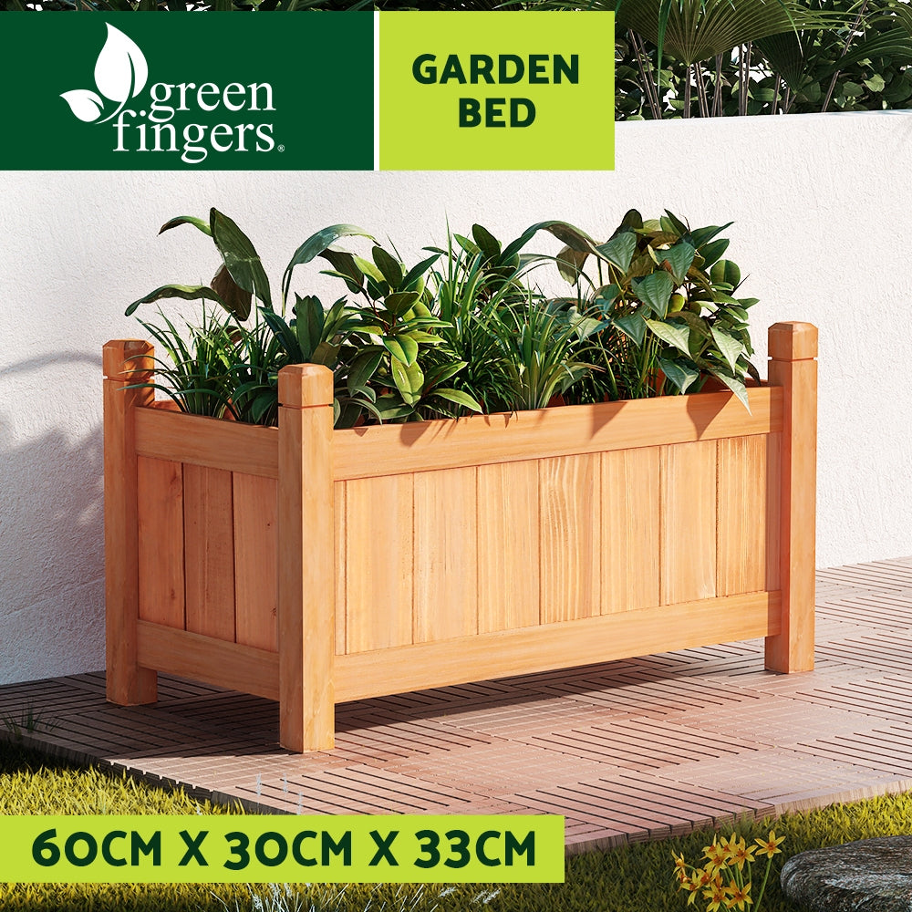 Marlook Garden Bed 60x30x33cm Wooden Planter Box Raised Container Growing
