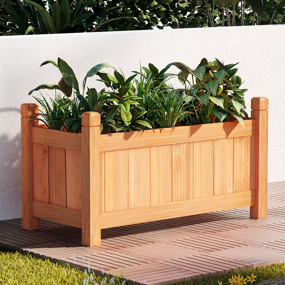 Marlook Garden Bed 60x30x33cm Wooden Planter Box Raised Container Growing