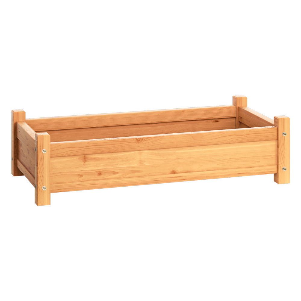 Marlook Garden Bed 65x33x16cm Wooden Planter Box Raised Container Growing
