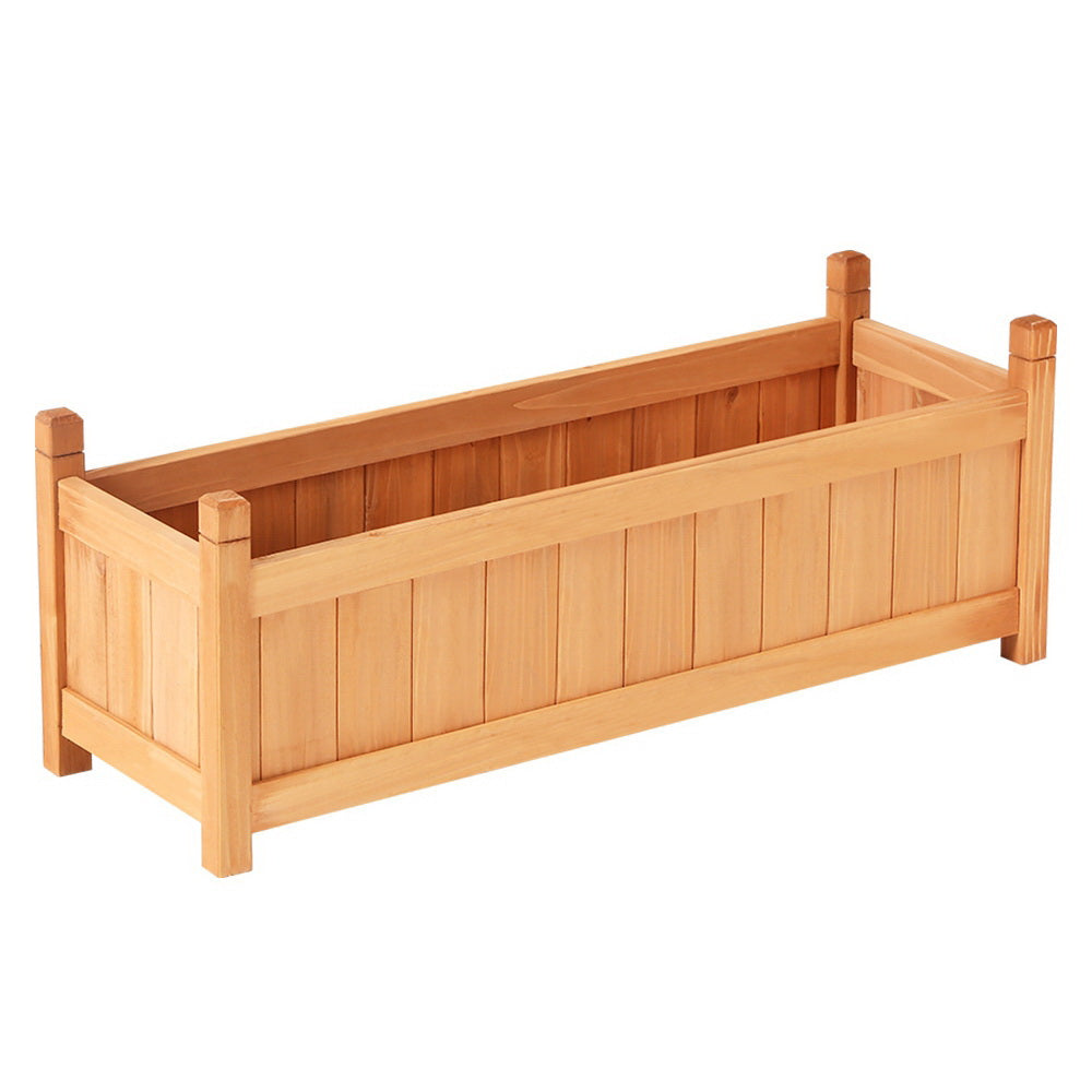 Marlook Garden Bed 90x30x33cm Wooden Planter Box Raised Container Growing