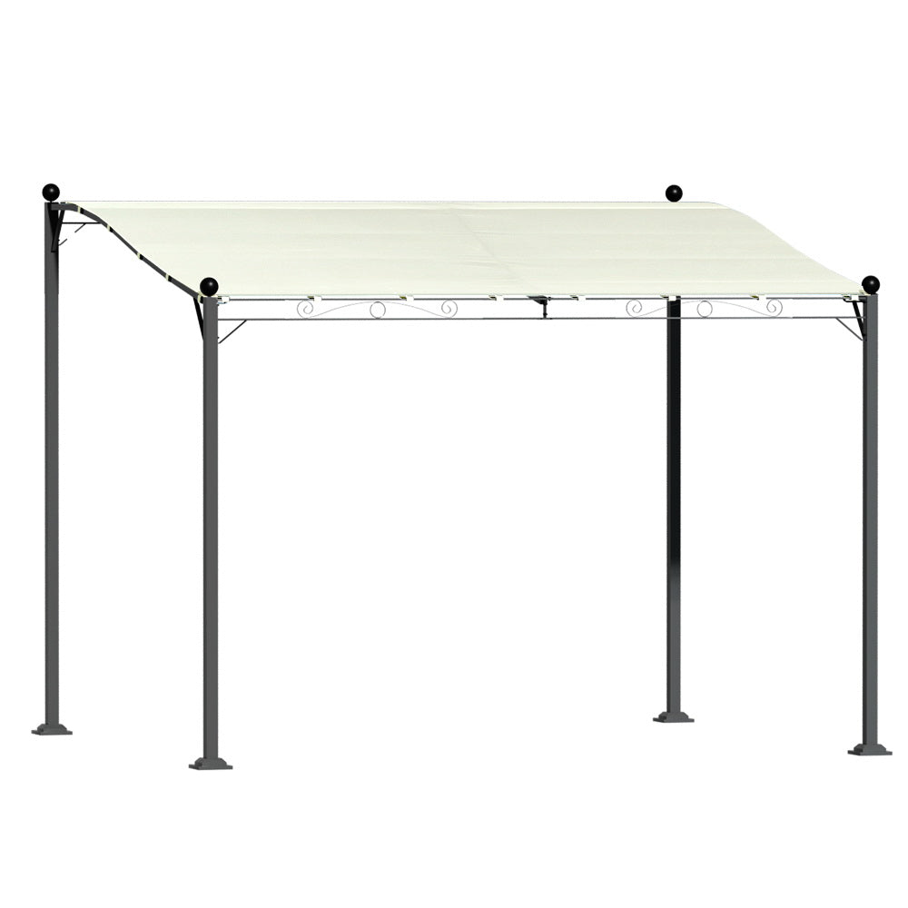 Marlook Gazebo Marquee 3m Outdoor Event Wedding Tent Camping Party Shade Iron Art Canopy Beige