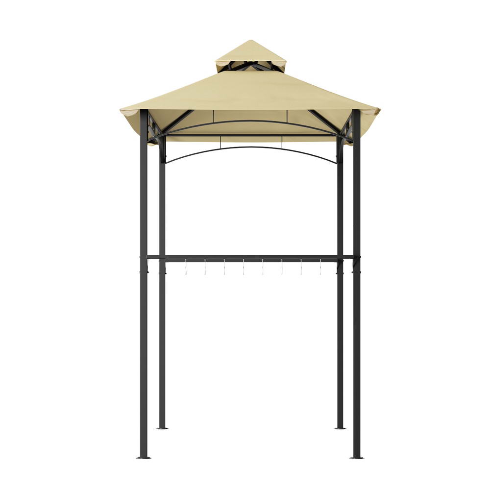 Marlook Gazebo Outdoor Patio Marquee BBQ Grill Shelter Garden Shade Hooks Beige