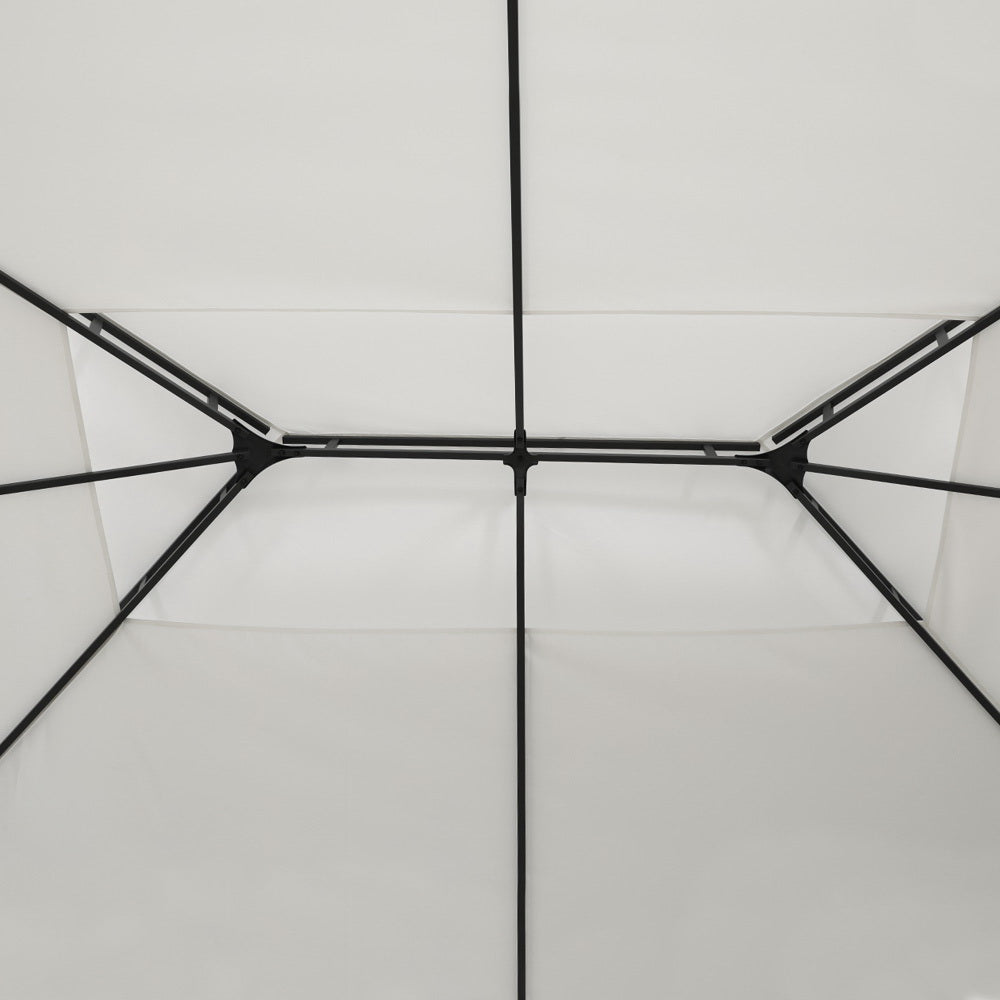 Marlook Gazebo 4x3m Marquee Outdoor Wedding Party Event Tent Home Iron Art Shade White