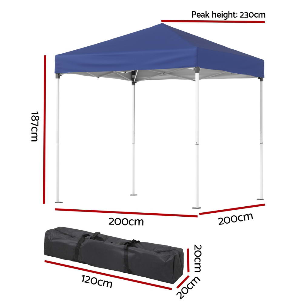 Marlook Gazebo 2x2m Outdoor Patio Garden Marquee Shade Blue