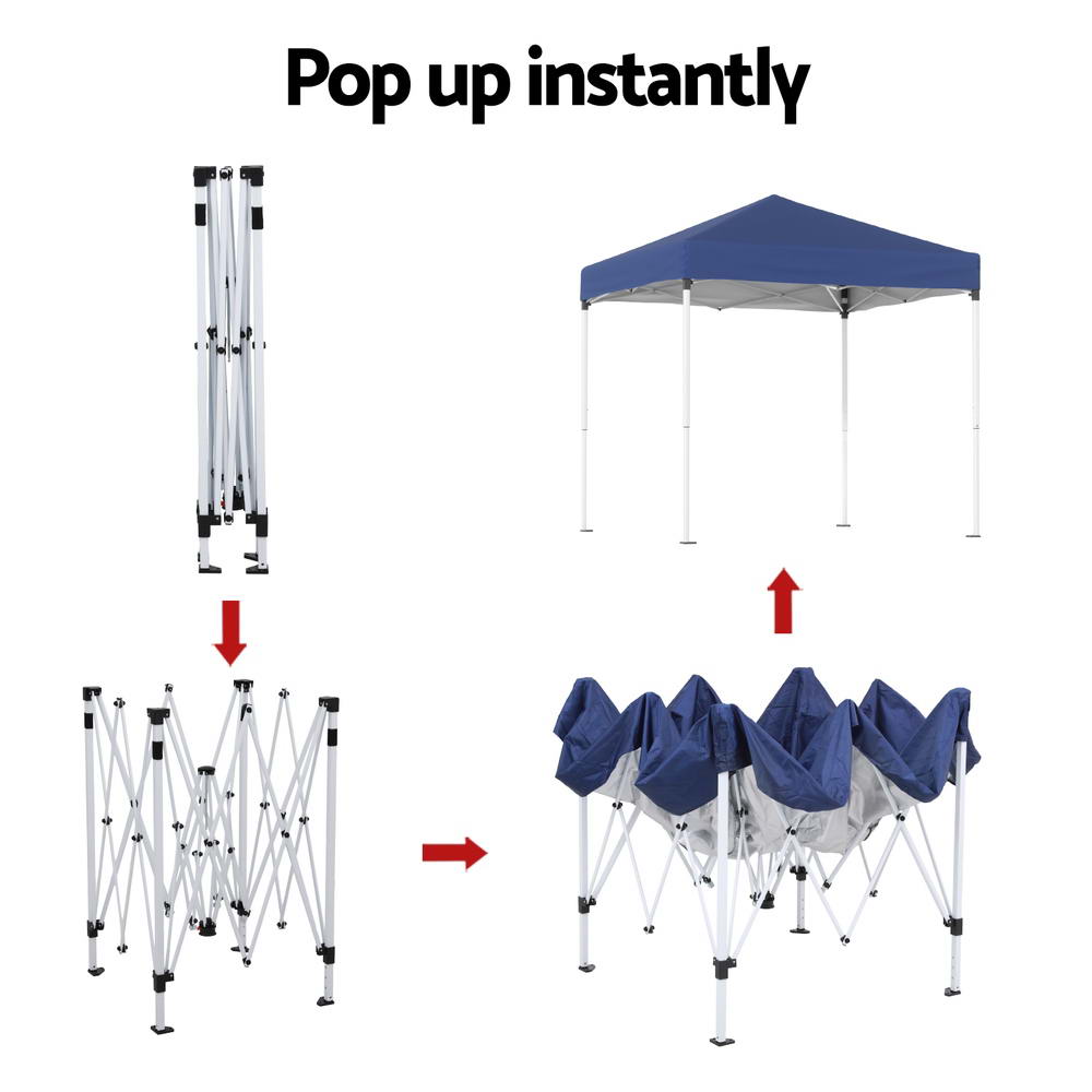 Marlook Gazebo 2x2m Outdoor Patio Garden Marquee Shade Blue