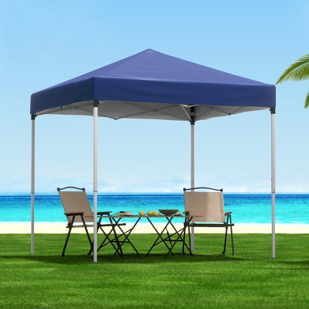 Marlook Gazebo 2x2m Outdoor Patio Garden Marquee Shade w/ Base Pods Blue