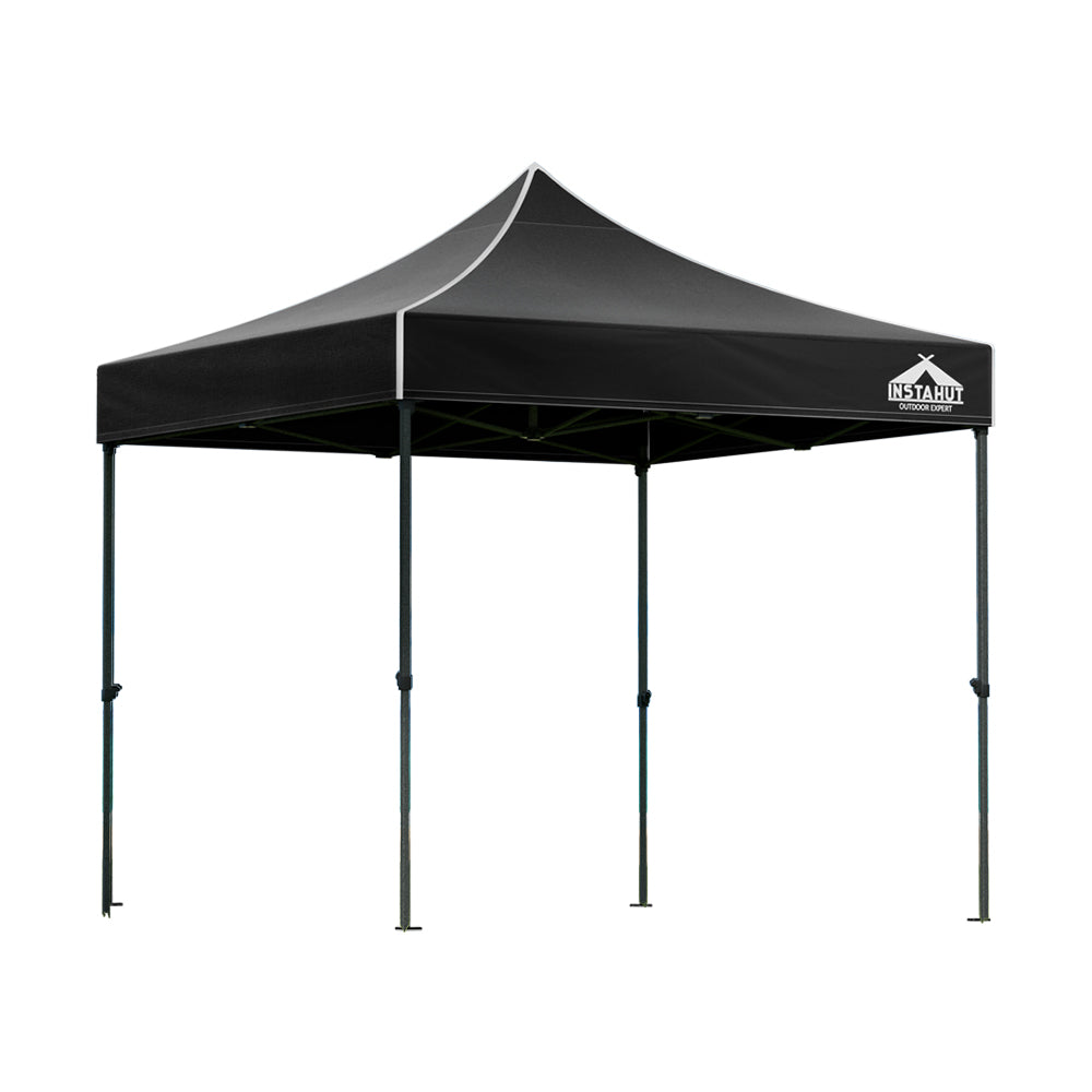 Marlook Gazebo Pop Up Marquee 3x3 Folding 500D Wedding Tent Base Pod Black