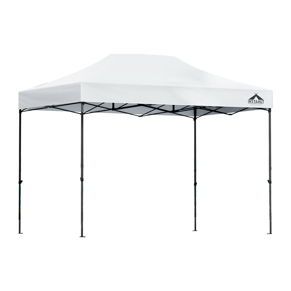 Marlook Gazebo Pop Up 3x4.5m w/Base Podx4 Marquee Folding Outdoor Wedding Camping Tent Shade Canopy White