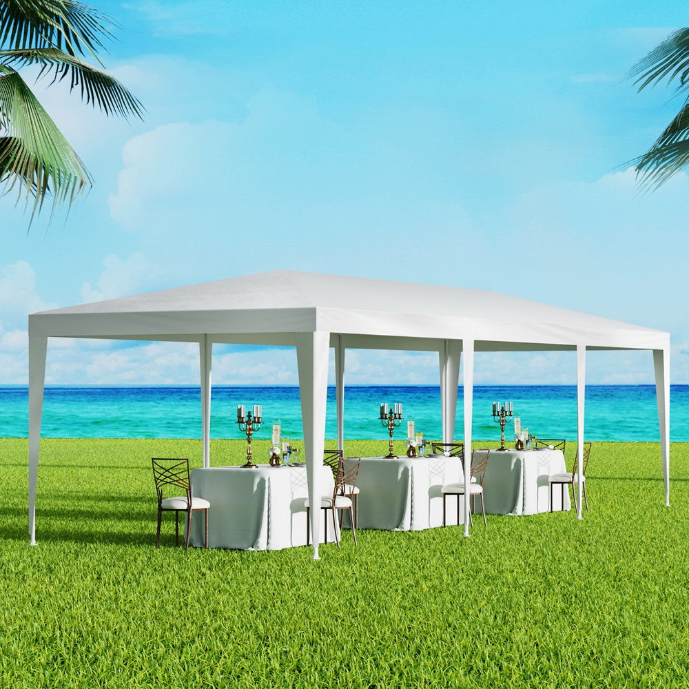 Marlook Gazebo 3x9 Wedding Party Marquee Tent Outdoor Event Camping Shade White