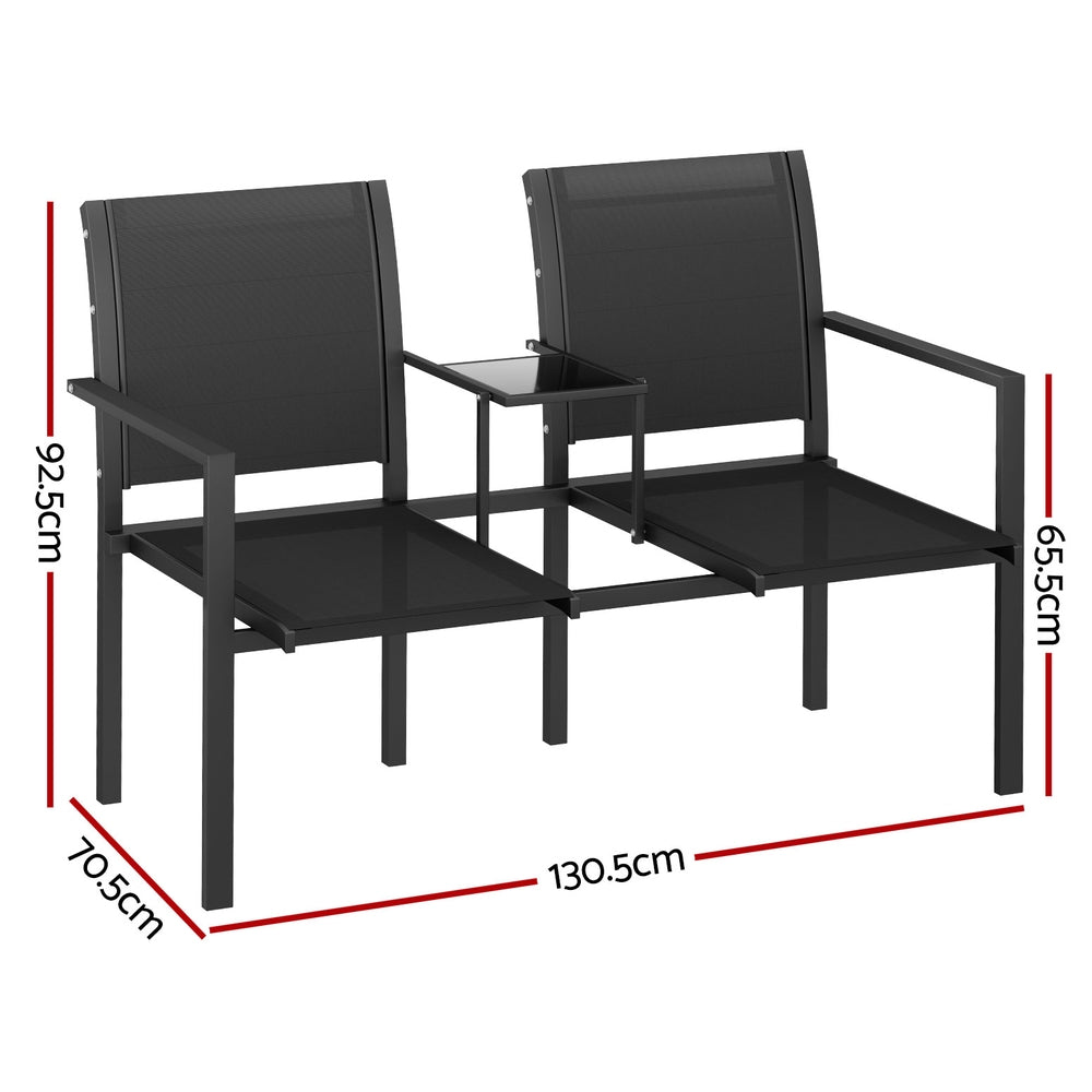 Marlook Outdoor Garden Bench Seat Chair Table Loveseat Patio Furniture Park