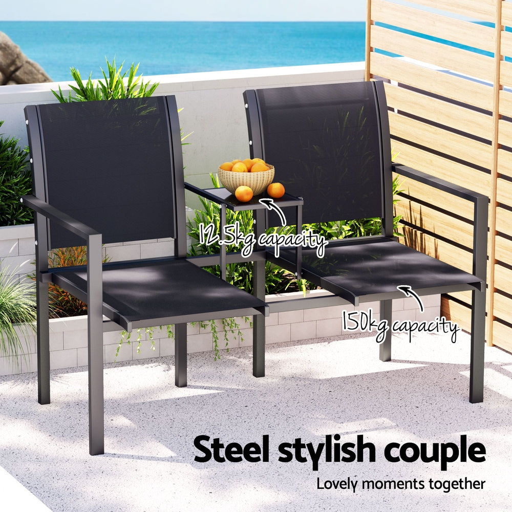 Marlook Outdoor Garden Bench Seat Chair Table Loveseat Patio Furniture Park