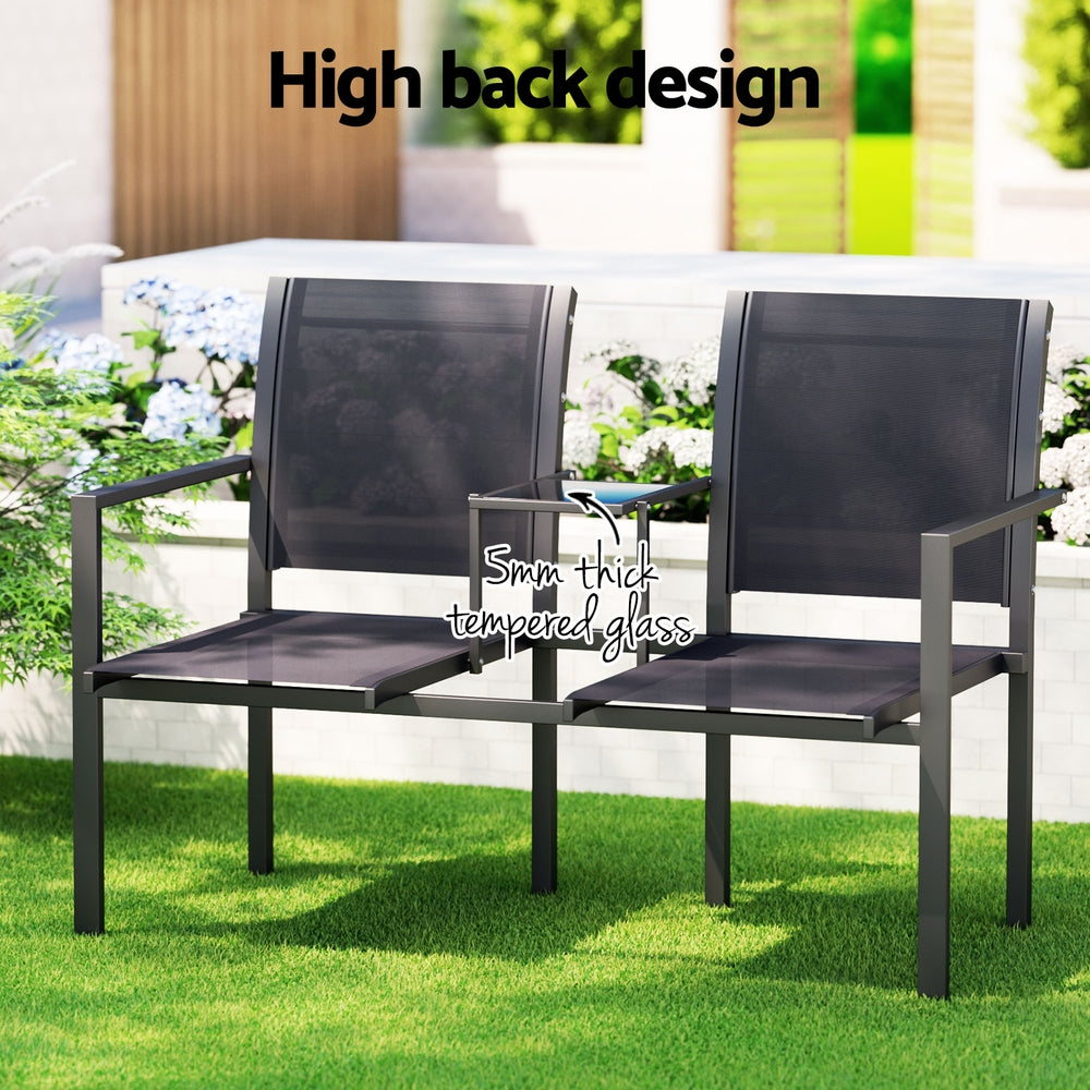 Marlook Outdoor Garden Bench Seat Chair Table Loveseat Patio Furniture Park