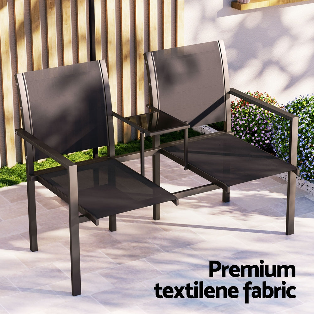 Marlook Outdoor Garden Bench Seat Chair Table Loveseat Patio Furniture Park