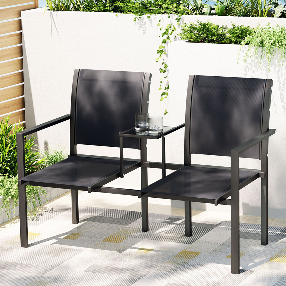 Marlook Outdoor Garden Bench Seat Chair Table Loveseat Patio Furniture Park