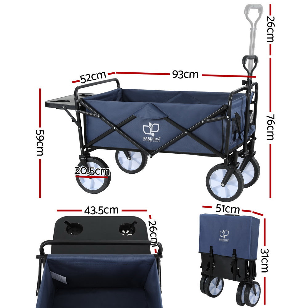 Marlook Garden Cart with Cup Holders Blue
