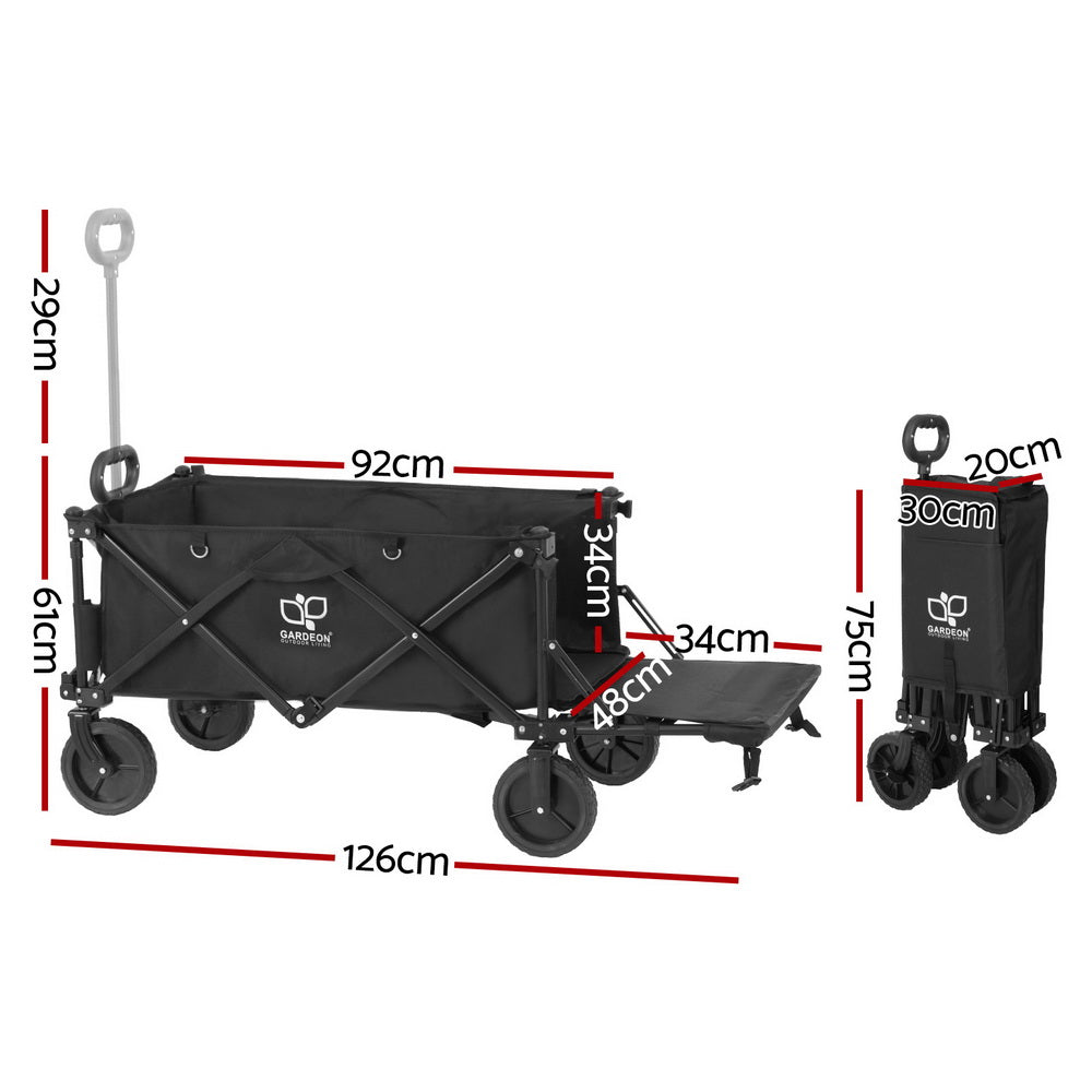 Marlook Garden Cart with Opening Rear Black