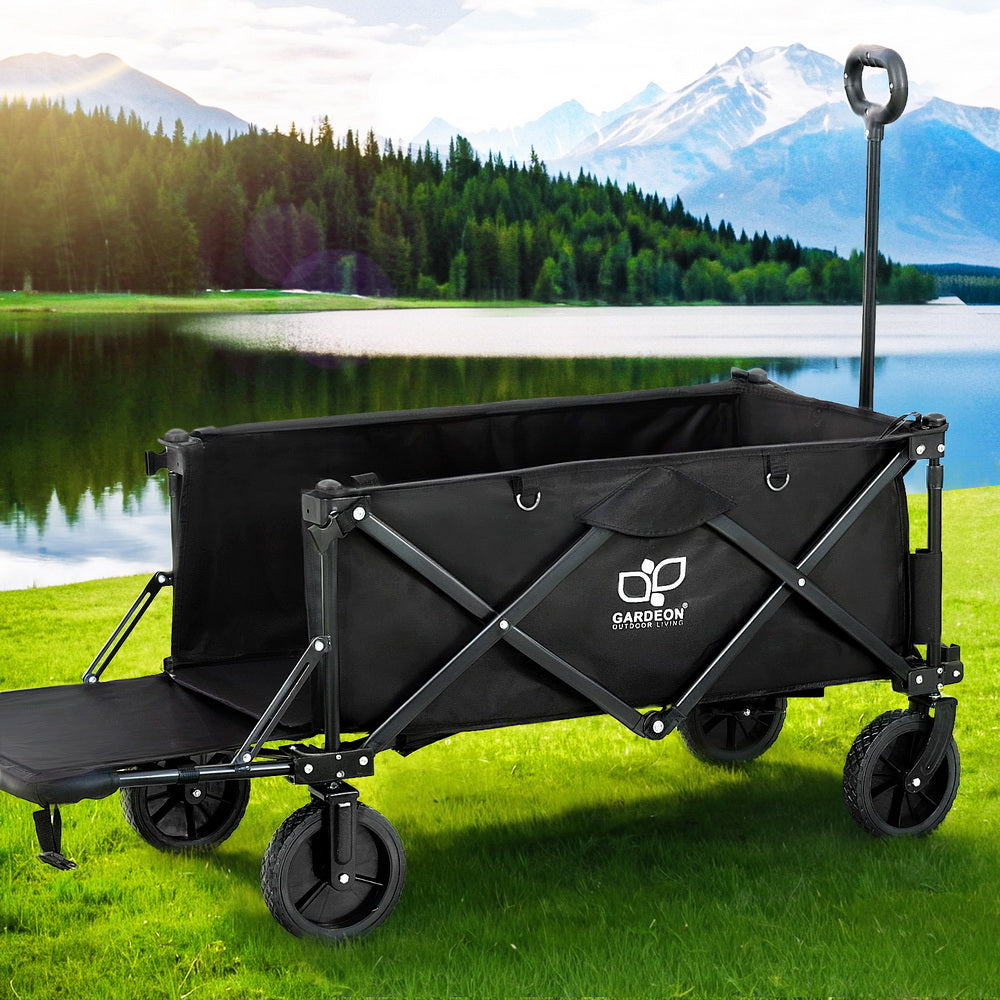 Marlook Garden Cart with Opening Rear Black