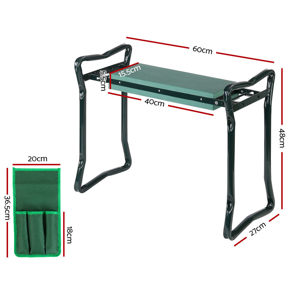 Marlook Garden Kneeler 3-in-1 Padded Seat Stool Outdoor Bench Knee Pad Foldable