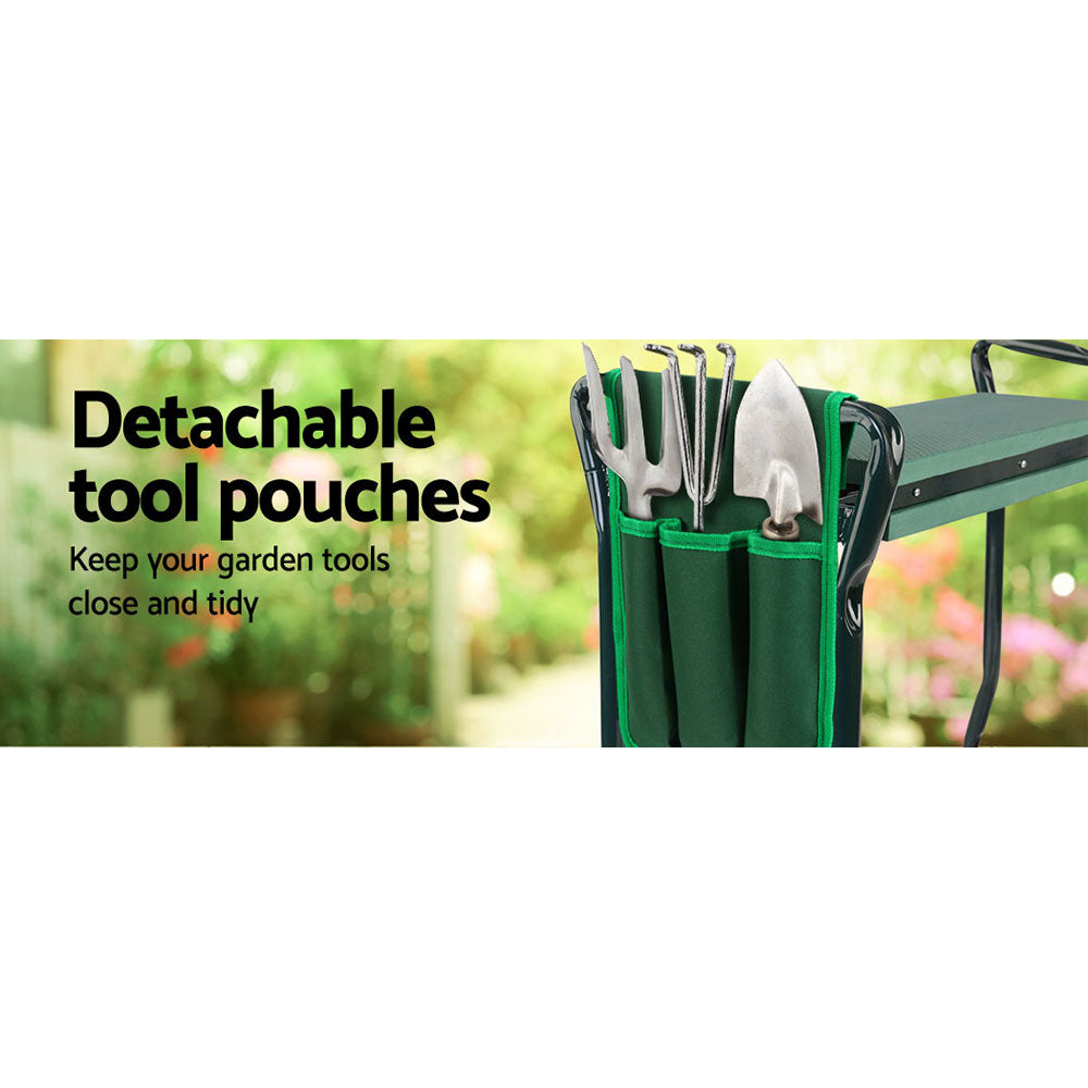 Marlook Garden Kneeler 3-in-1 Padded Seat Stool Outdoor Bench Knee Pad Foldable