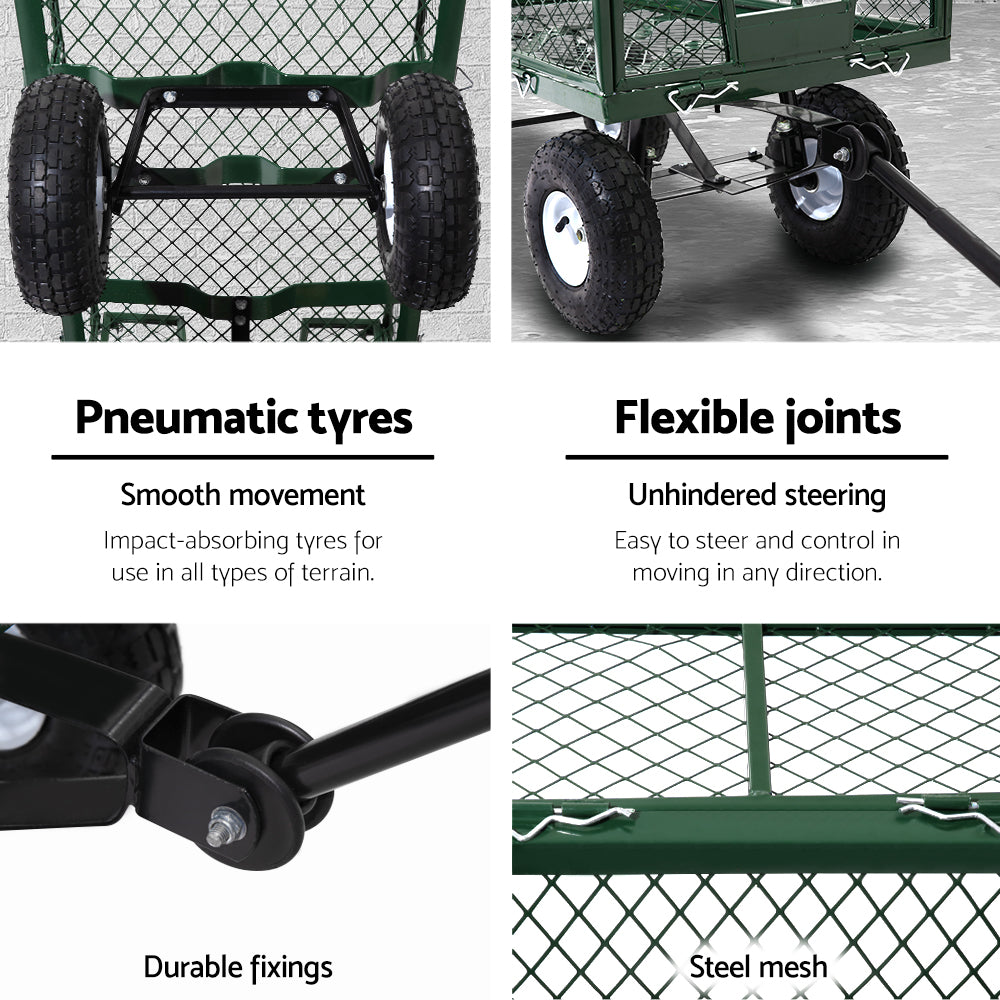 Marlook Mesh Garden Steel Cart - Green