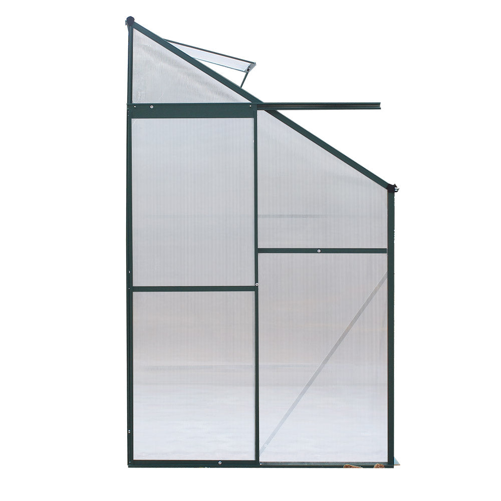 Marlook Greenhouse 2.52x1.27x2.13M Lean-to Aluminium Polycarbonate Green House Garden Shed