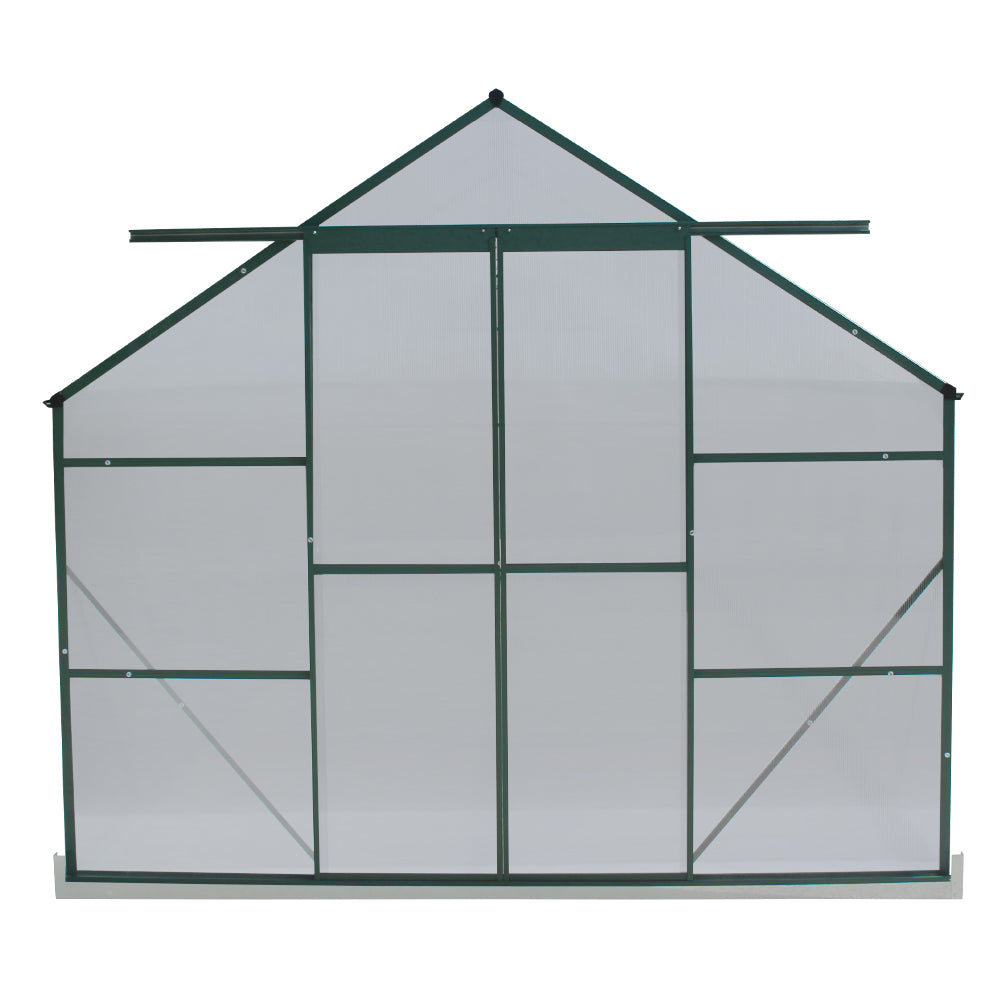 Marlook Greenhouse 6.3x2.44x2.1M Aluminium Polycarbonate Green House Garden Shed