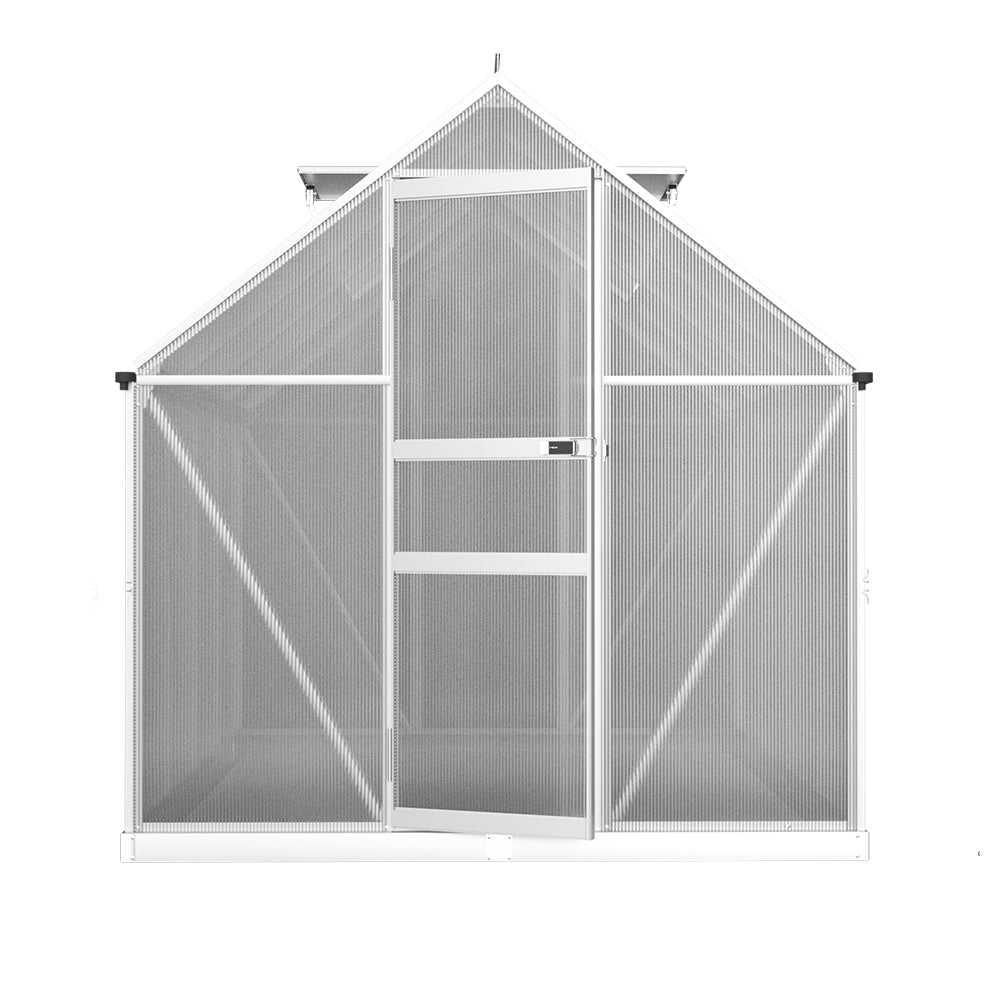 Marlook Greenhouse Aluminium Green House Polycarbonate Garden Shed 2.4x1.9M