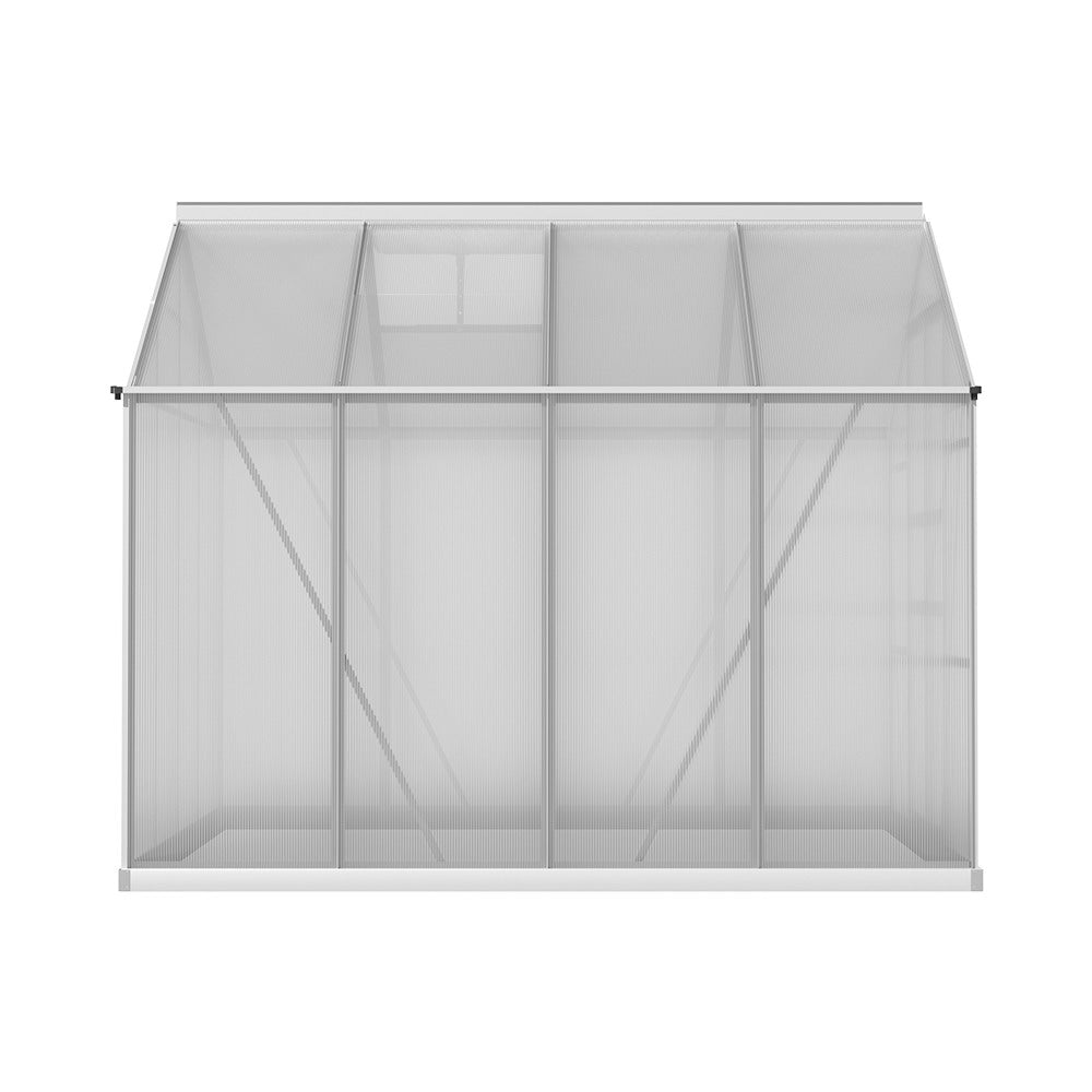 Marlook Aluminium Greenhouse Green House Polycarbonate Garden Shed 2.4x2.5M