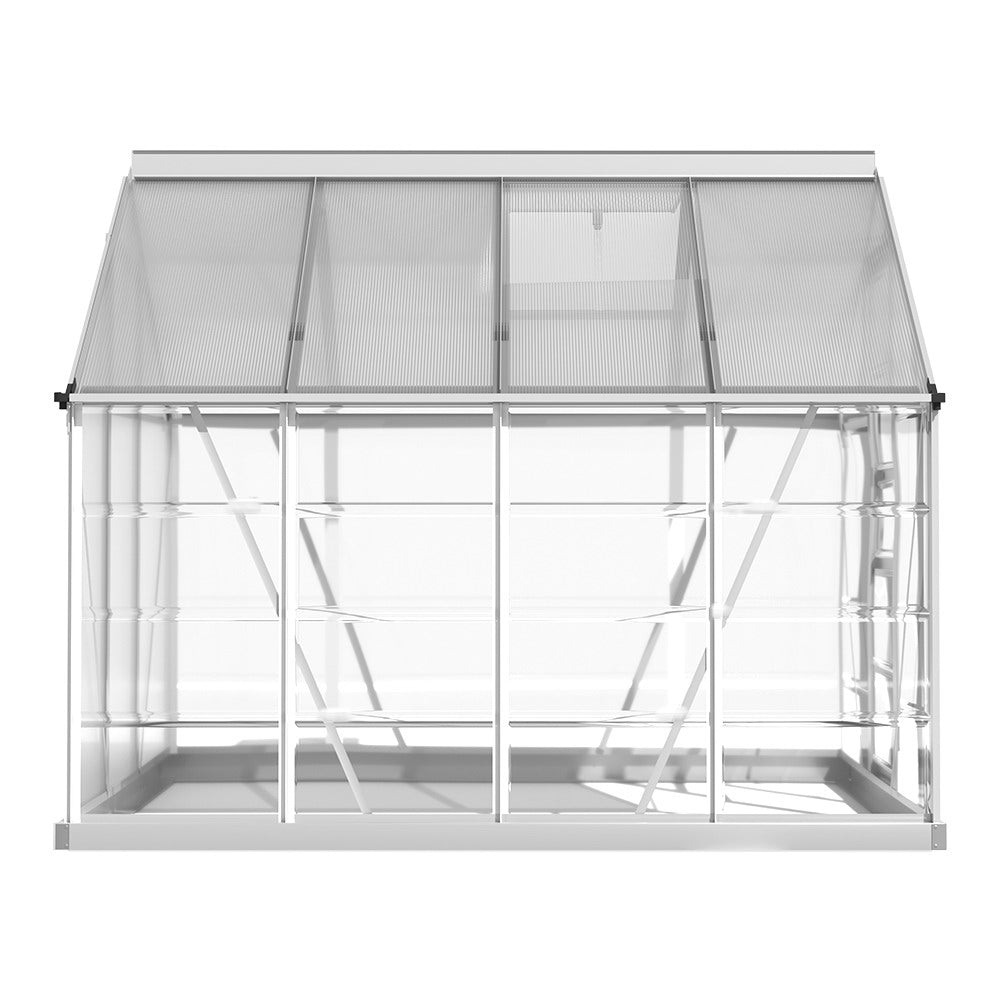 Marlook Greenhouse 2.48x1.89x2M Aluminium Polycarbonate Green House Garden Shed