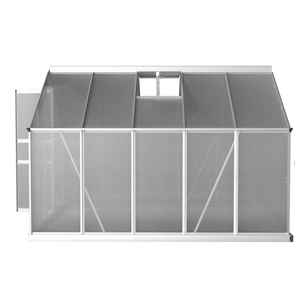 Marlook Greenhouse 3x2.5x1.95M Aluminium Polycarbonate Green House Garden Shed