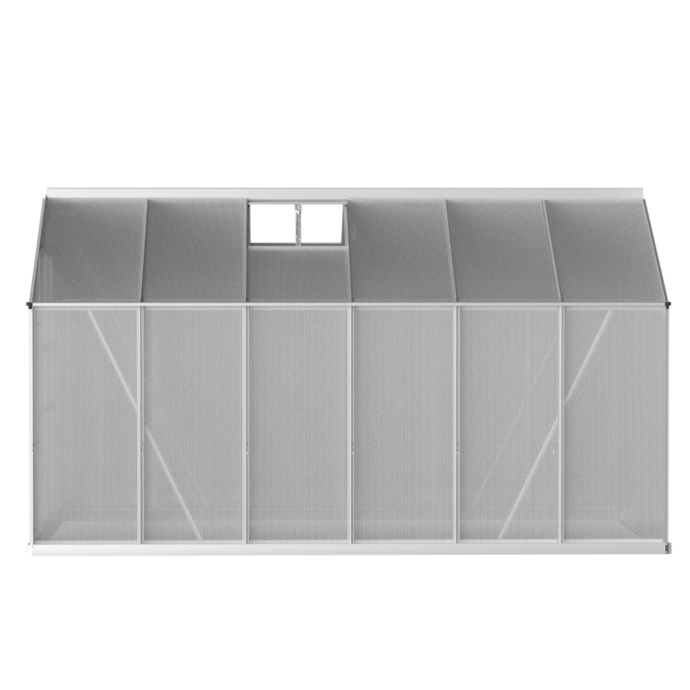 Marlook Greenhouse 3x2.5x2.26M Double Doors Aluminium Green House Garden Shed