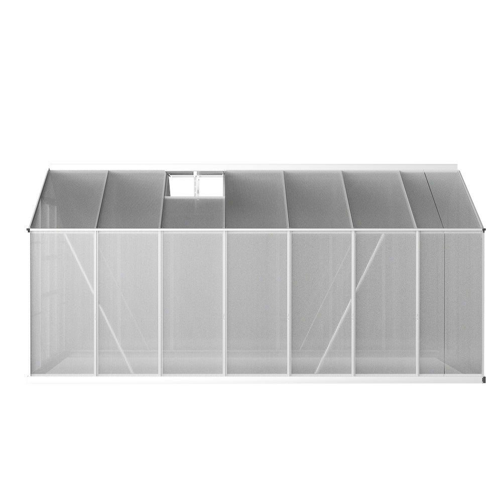 Marlook Greenhouse 4.1x2.5x2.26M Double Doors Aluminium Green House Garden Shed
