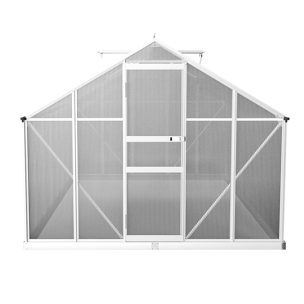 Marlook Greenhouse 4.2x2.5x1.95M Aluminium Polycarbonate Green House Garden Shed