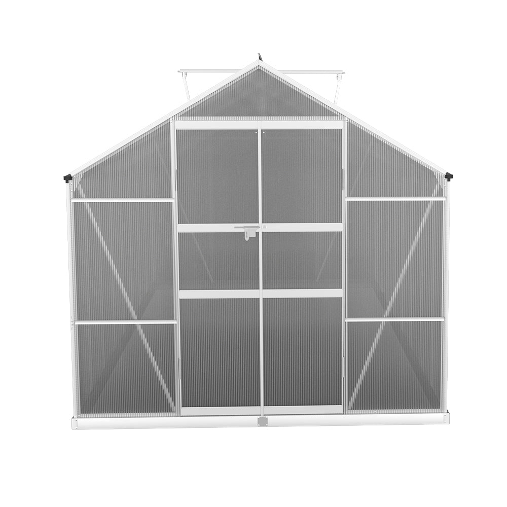Marlook Greenhouse 4.7x2.5x2.26M Double Doors Aluminium Green House Garden Shed