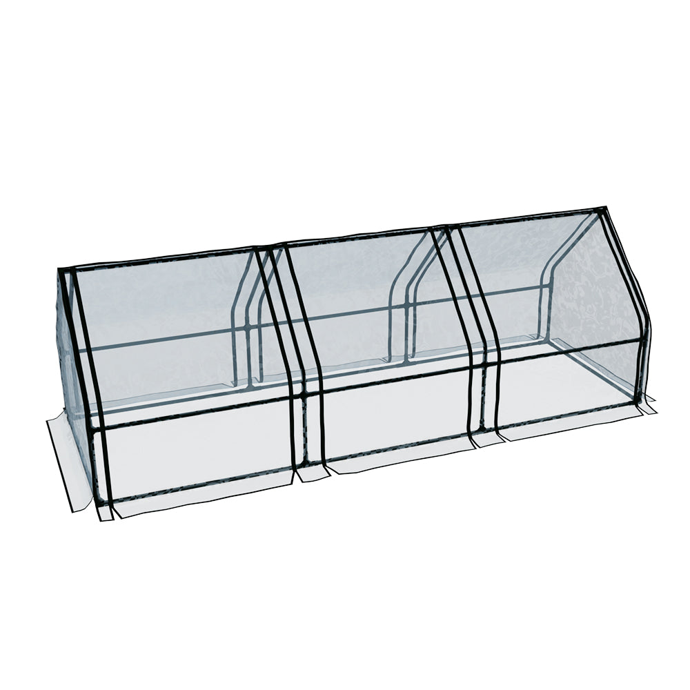 Marlook Greenhouse 2.7x0.9x0.9M Mini Green House Raised Garden Bed Planter Box